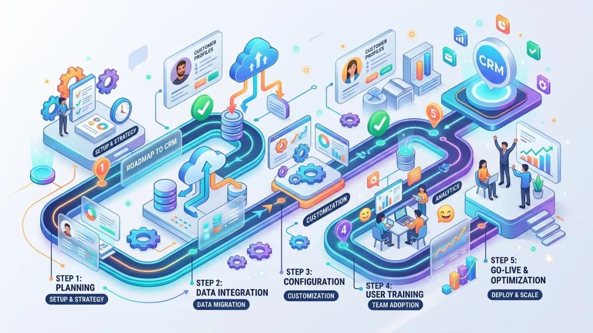 CRM Implementation for Small Businesses: Requirements and Roadmap article cover image