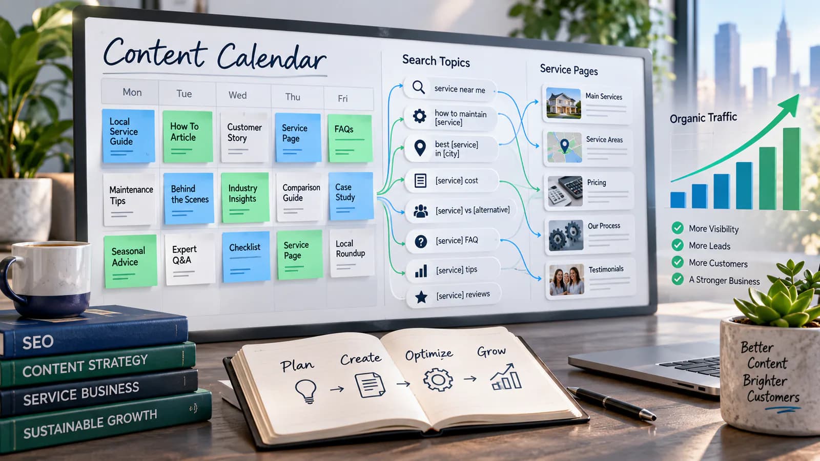 SEO Content Calendar Guide for Service Businesses article cover image