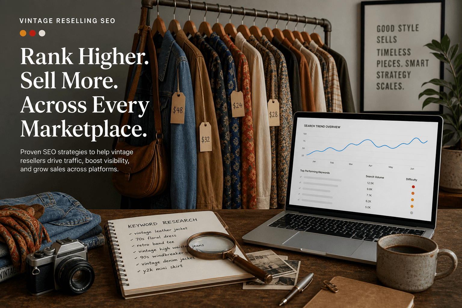 Vintage Reselling SEO: Keyword Strategy for Etsy, eBay, and Depop